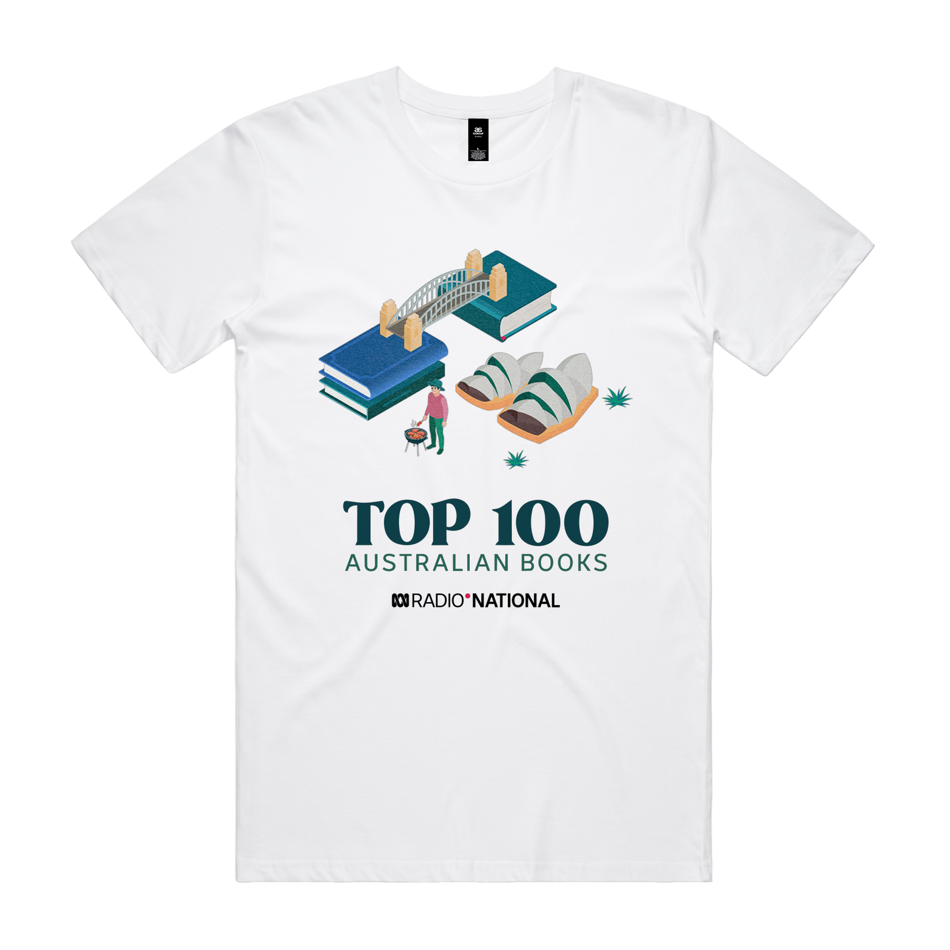 Top 100 Australian Books - Sydney Tee — White front