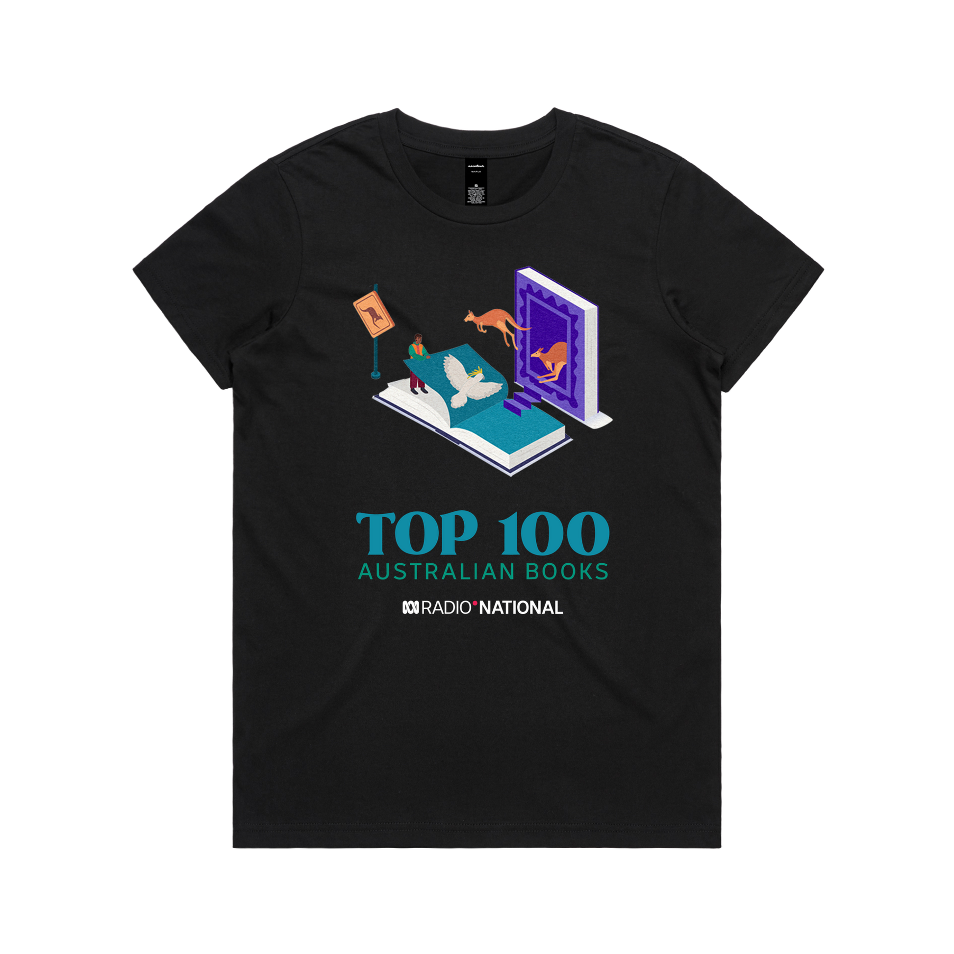 Top 100 Australian Books - Animals Womens Tee — Black front