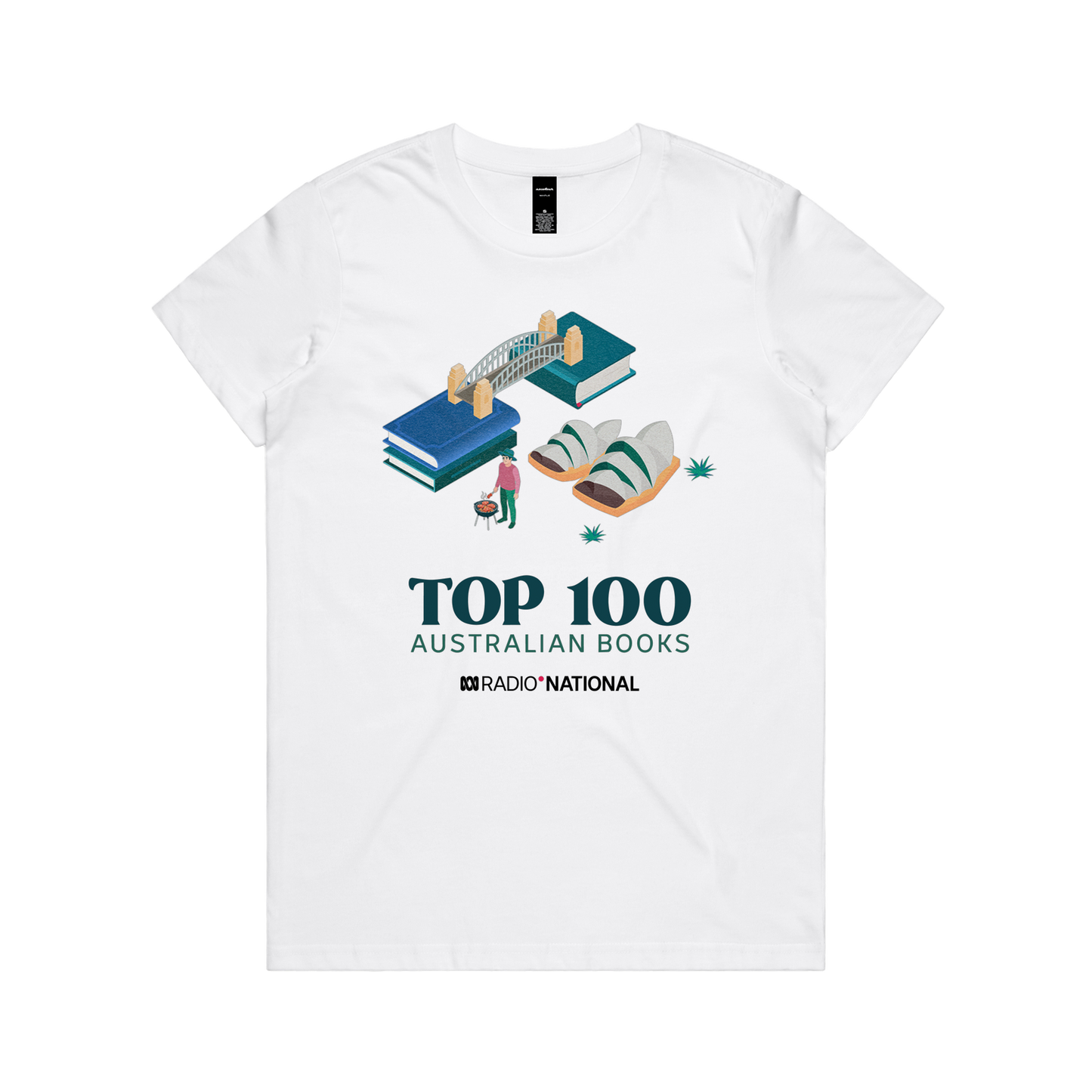 Top 100 Australian Books - Sydney Womens Tee — White front