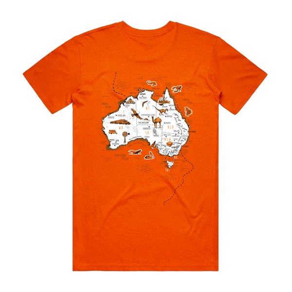 Orange Back Roads Australiana T-Shirt