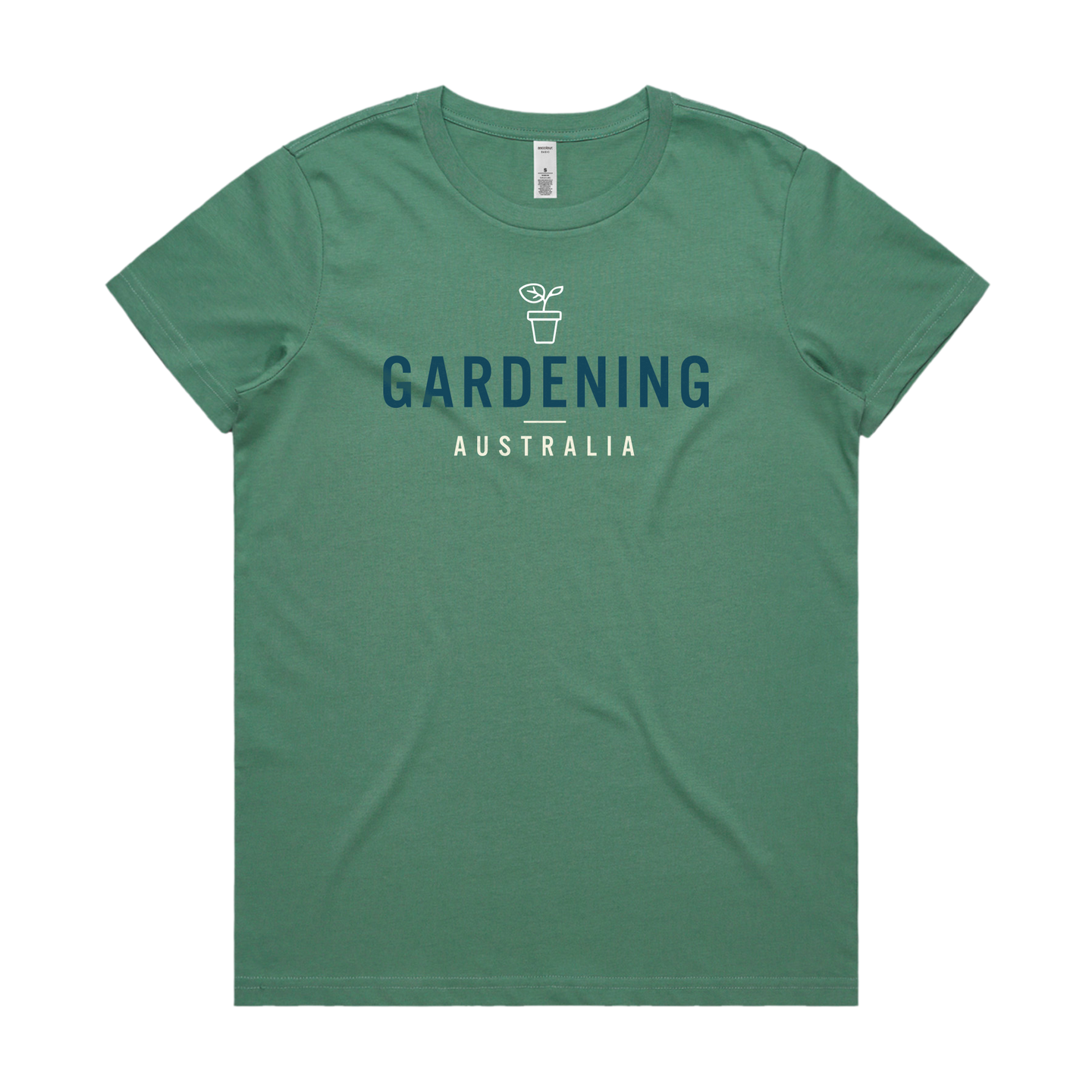 Gardening Australia Sage Femme Fit T-Shirt with Logo Design