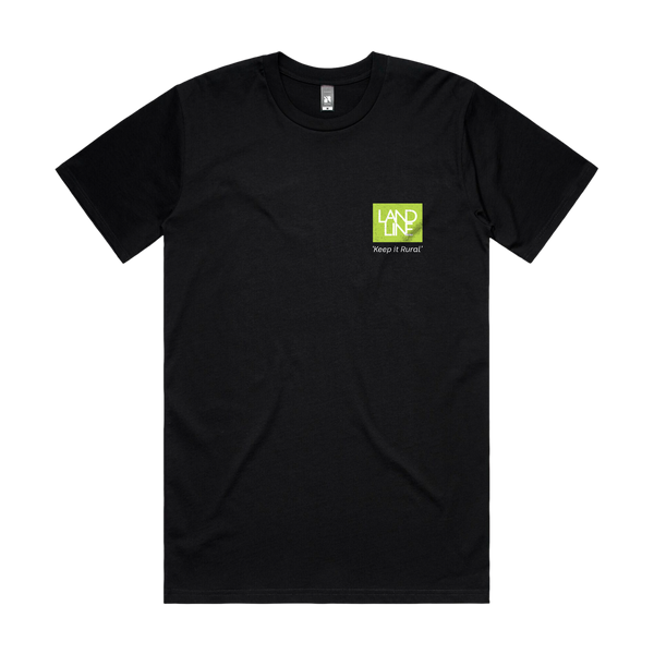 Landline Black T-Shirt with Keep It Rural Logo 