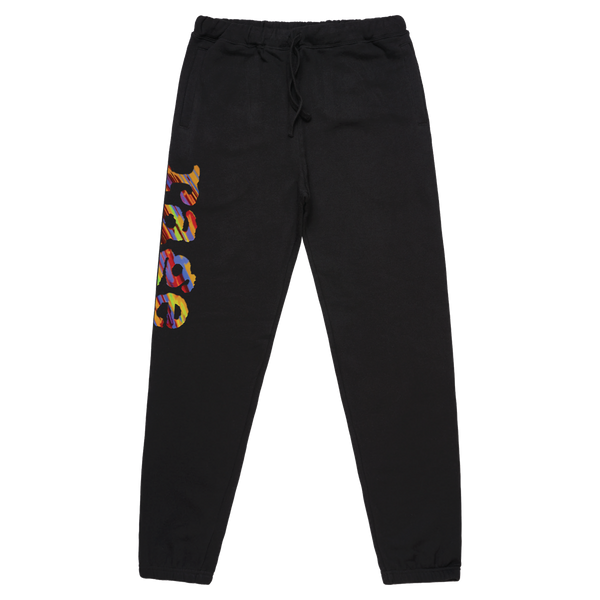 Black Trackpants with Rage logo on right leg